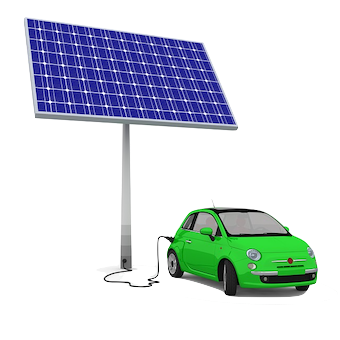 Met Zonneenergie de auto opladen