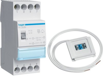 Hager VKG07ST Beltrafo ST303N 230V/8V 1A