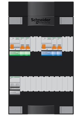 Groepenkast Schneider 1 Fase 4 Groepen ADVG22224H1