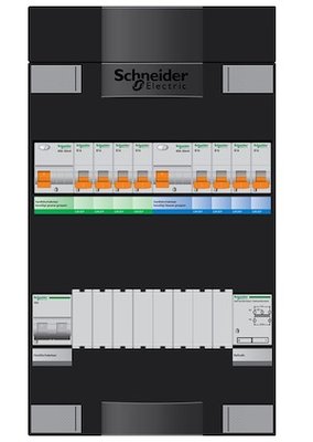 Groepenkast Schneider 1 Fase 8 Groepen + BelTrafo ADVG24244TH1