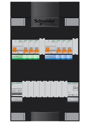 Groepenkast Schneider 1 Fase 6 Groepen + Beltrafo ADVG23234TH1
