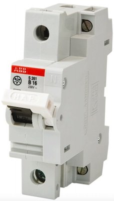 ABB HAF Hafomaat 1P + N 16A B-kar Wit