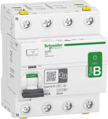 Schneider AardlekSchakelaar Type B · A9Z61440 · Acti 9 ID RCCB
