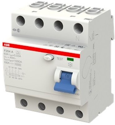 ABB Aardlekschakelaar 63A (3P+N) - 30 mA