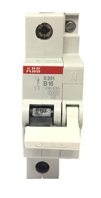 ABB HAF Hafomaat 1P + N 16A B-kar Wit