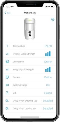 AJ-MOT-CAM Wit / Ajax Beweging Sensor met Camera - Draadloze MotionCam