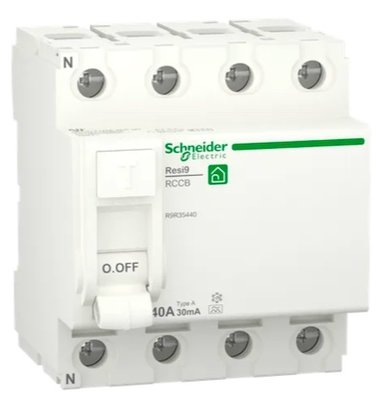 Schneider AardlekSchakelaar 40A 30mA 4P R9R35440
