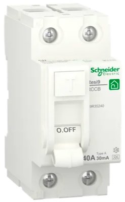 Schneider AardlekSchakelaar 40A 30mA 2P - R9R35240