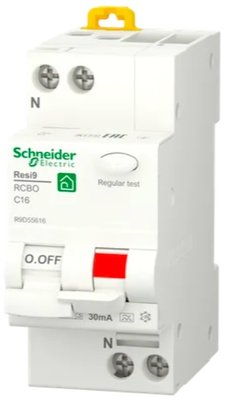 Schneider Aardlek Automaat 1P + N 16A 30mA C-kar - R9D55616