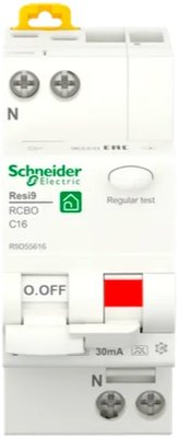 Schneider Aardlek Automaat 1P + N 16A 30mA C-kar - R9D55616