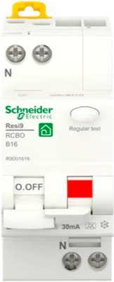 Schneider Aardlek Automaat 1P + N 16A 30mA B-kar - R9D01616