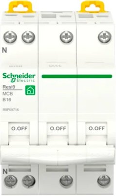Schneider Installatie Automaat 3P + N 16A B-kar R9P09716