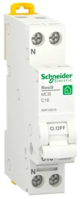 Schneider Installatie Automaat 1P + N 16A C-kar - R9P19616