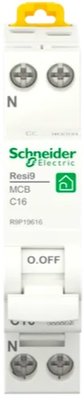 Schneider Installatie Automaat 1P + N 16A C-kar - R9P19616