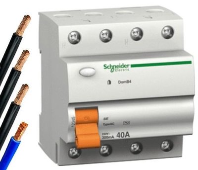 Schneider 3P+N / 40A AardlekSchakelaar Uitbreidingsset (300mm) 30mA - 16698