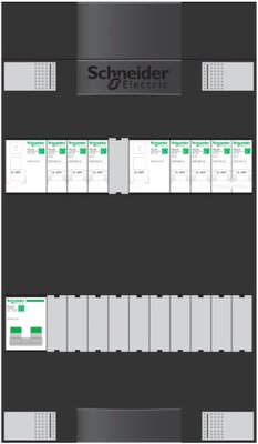 Schneider Groepenkast 1 Fase 5 Groepen (2xALS) + Fornuisgroep - ADV1B205AF